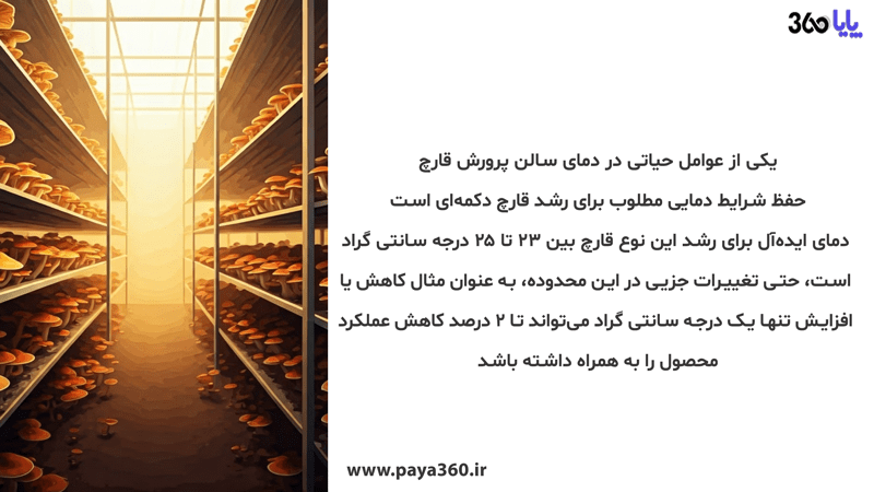 عوامل تاثیر گذار در پرورش قارچ